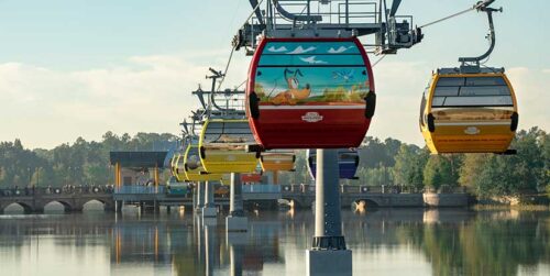 View of the Disney Skyliner