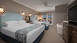 BC-QUEEN-DOUBLES View of the beds in a Beach Club resort room