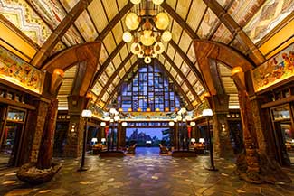 AULANI-LOBBY View of the Aulani lobby