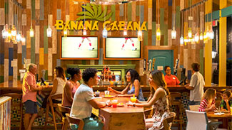 CBR-Banana-Cabana View of the Banana Cabana eatery at Caribbean Beach Resort