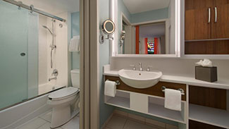 View of the bathroom at Disney's Pop Century resort