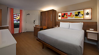 View of a bedroom at Disney's Pop Century resort