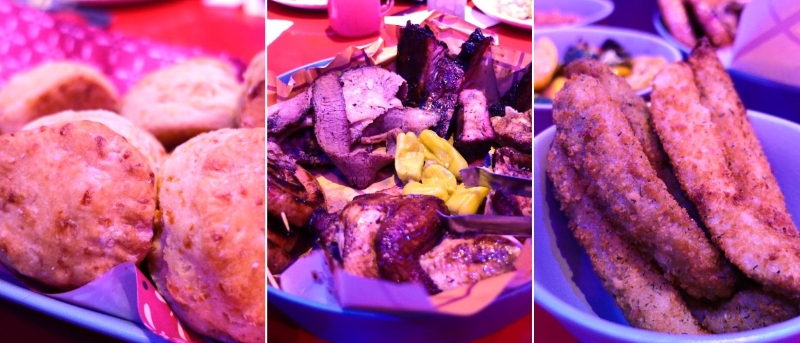Rodeo Biscuits meat platter and potato wedges