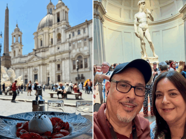 Elisa and Fernando made the most of their time in port cities of Italy and France.